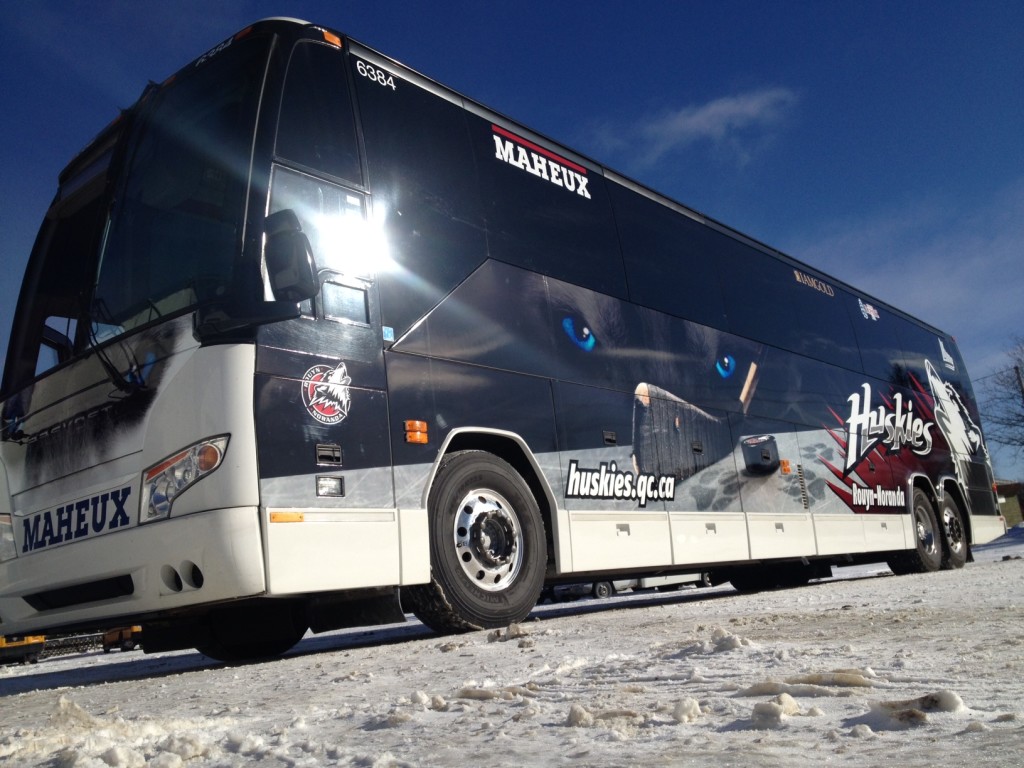 Les Huskies ont un nouvel autobus Huskies de RouynNoranda
