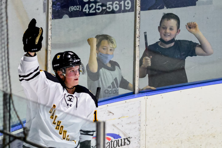 Halifax, Nova Scotia - Nov 13, 2021:  AUS Men's hockey between Dalhousie Tigers and UPEI Panthers at the Halifax Forum in Halifax, Nova Scotia. (Trevor MacMillan/Dalhousie Tigers)