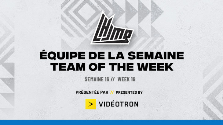 Panneau - Équipe de la semaine-S16