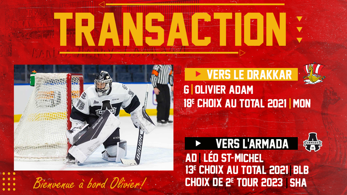 Le Drakkar complète quatre transactions à l'aube du repêchage Le