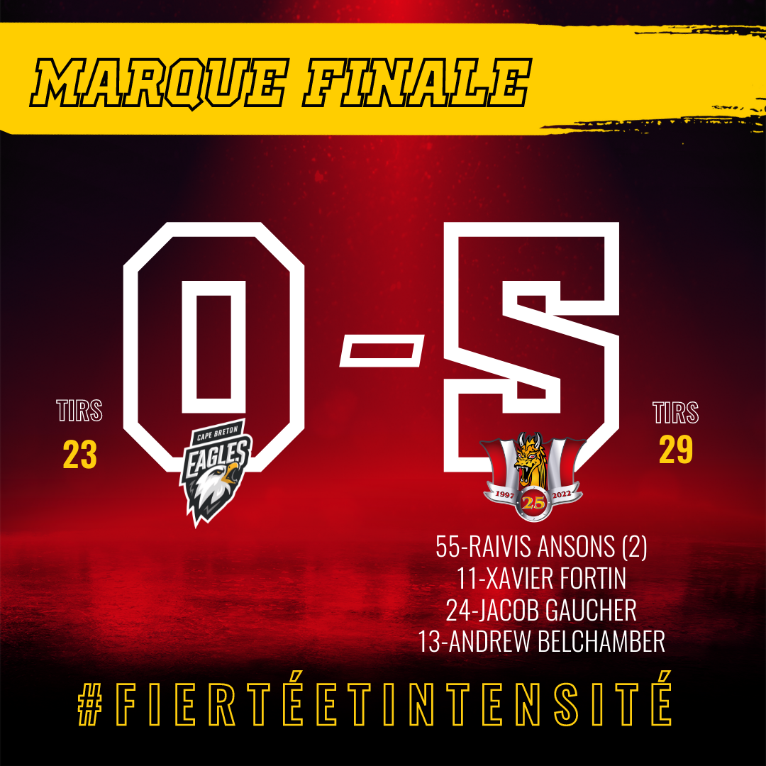 Marque finale 50 Drakkar c. Eagles Le Drakkar de