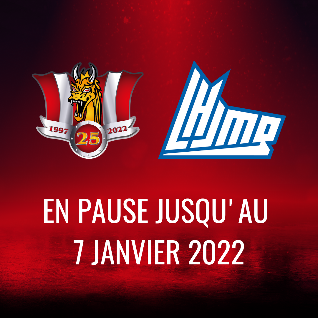 La LHJMQ et le Drakkar en pause jusqu'au 7 janvier 2022! Le Drakkar