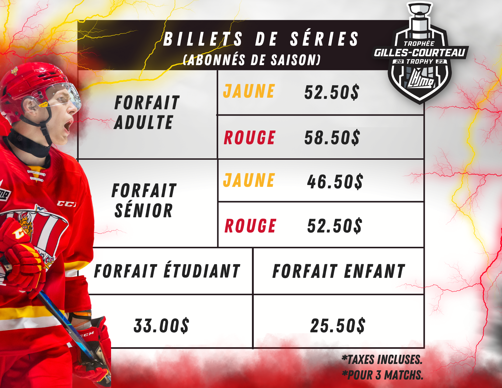 Billets des séries maintenant disponibles! Le Drakkar de