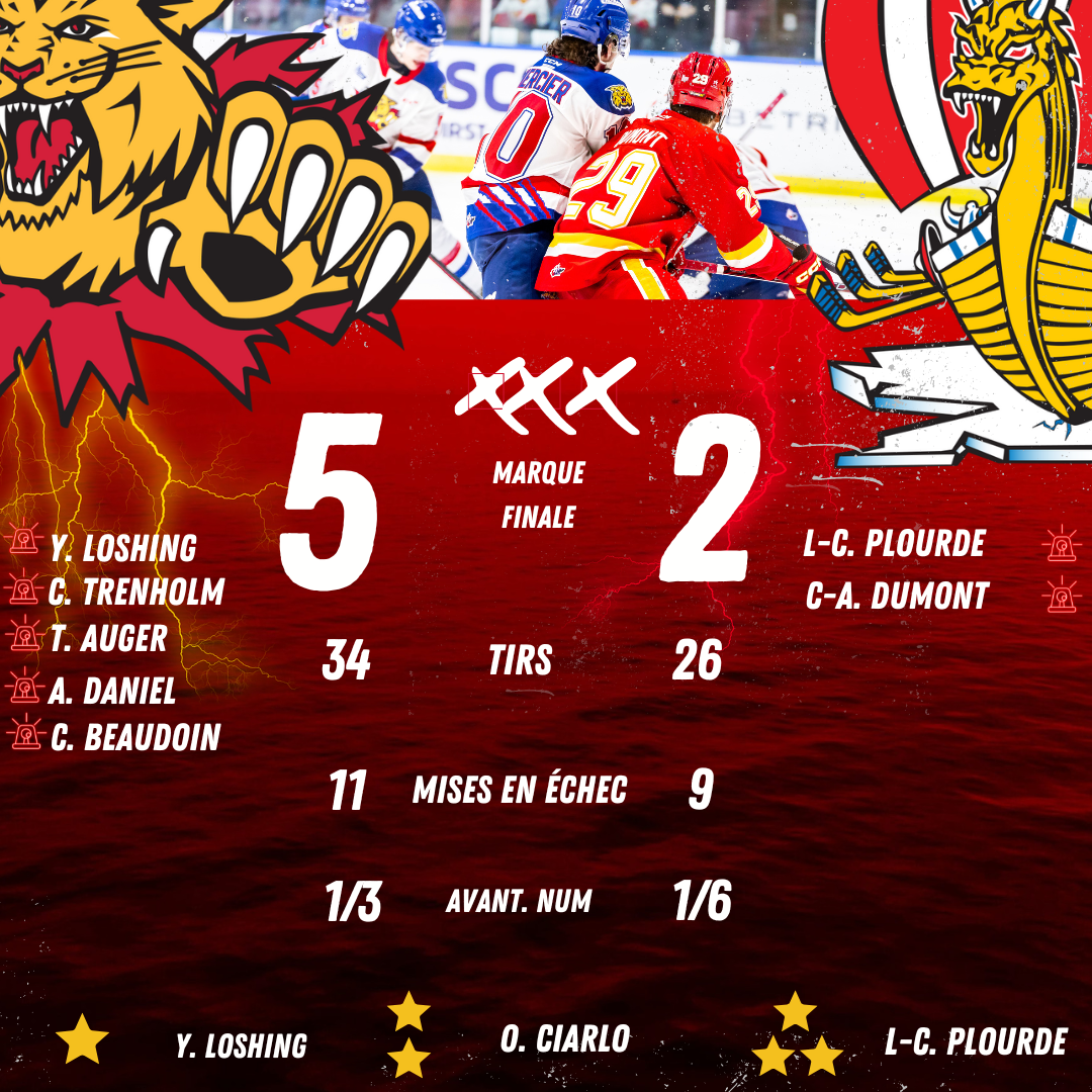Les Wildcats remportent le match 3 Le Drakkar de