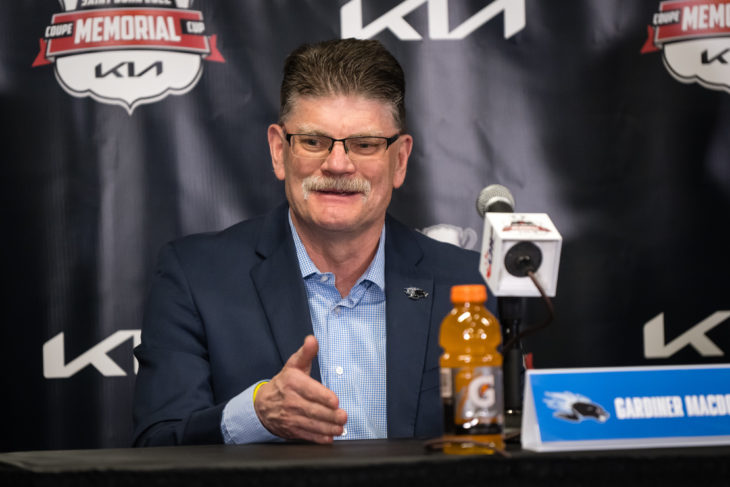 Saint-John, NB - JUNE 18: June 18 - Coaches Press Conference during the 2022 Memorial Cup on June 18, 2022, at the TD Centre in Sant-John, NB. (Photo by Vincent Ethier/CHL)