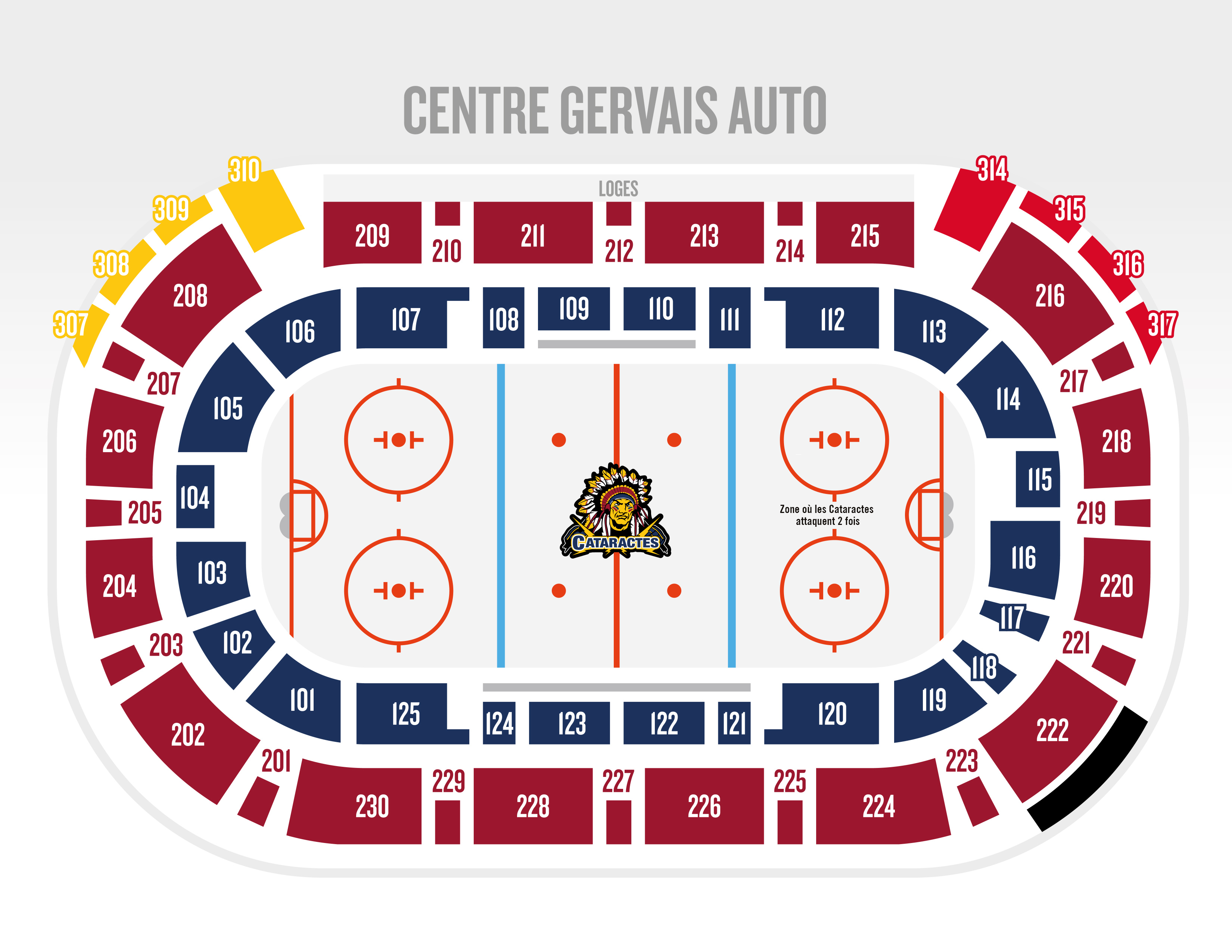 Plan du Centre Gervais Auto Cataractes de Shawinigan